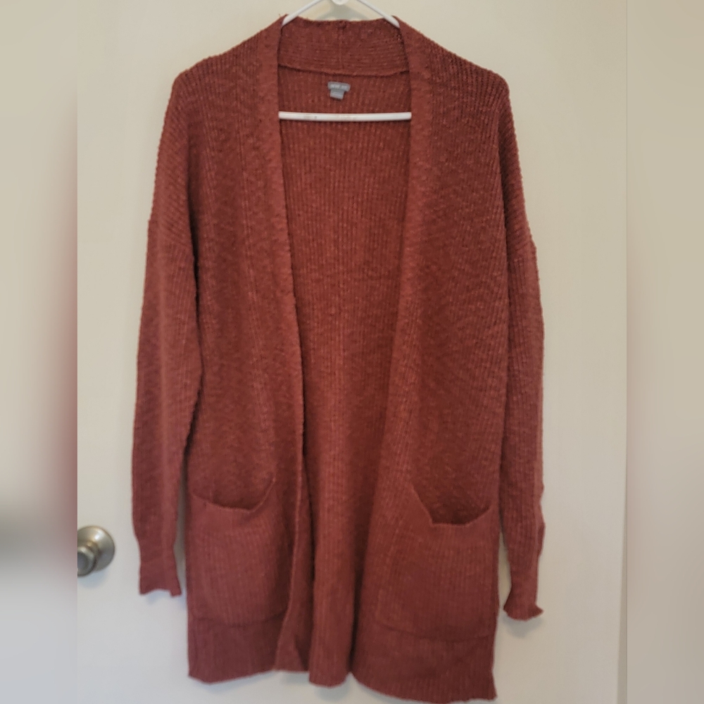 Aerie Soft Rust Colored Oversized Cardigan Size XS